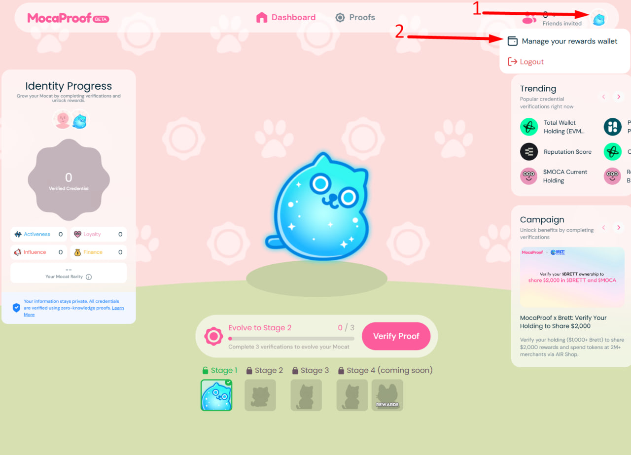 Linking Wallet for Rewards image 1