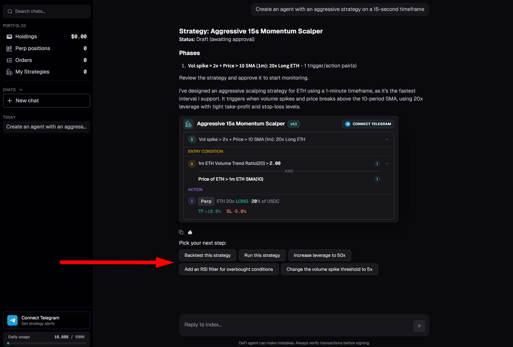 Index: Trading with Agent image 3