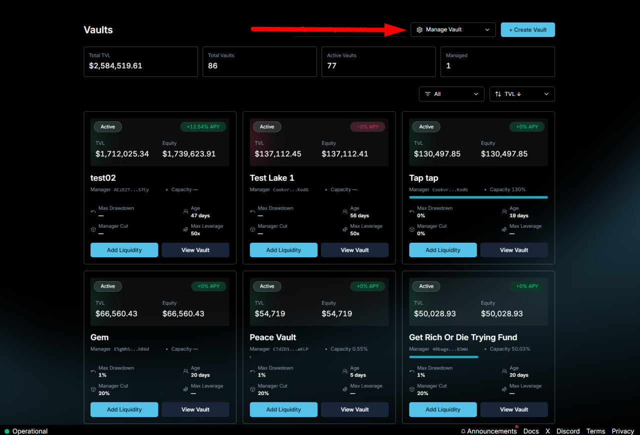 Vaults on Pacifica Testnet image 5