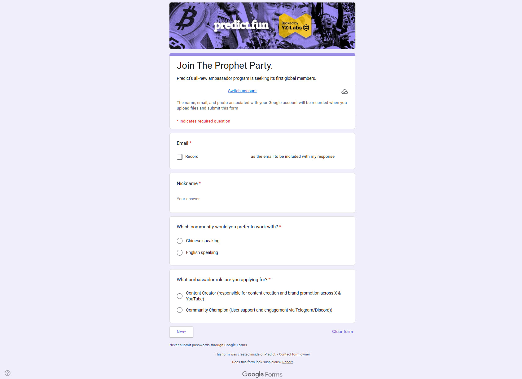 The Prophet Party: Ambassador Program image 1