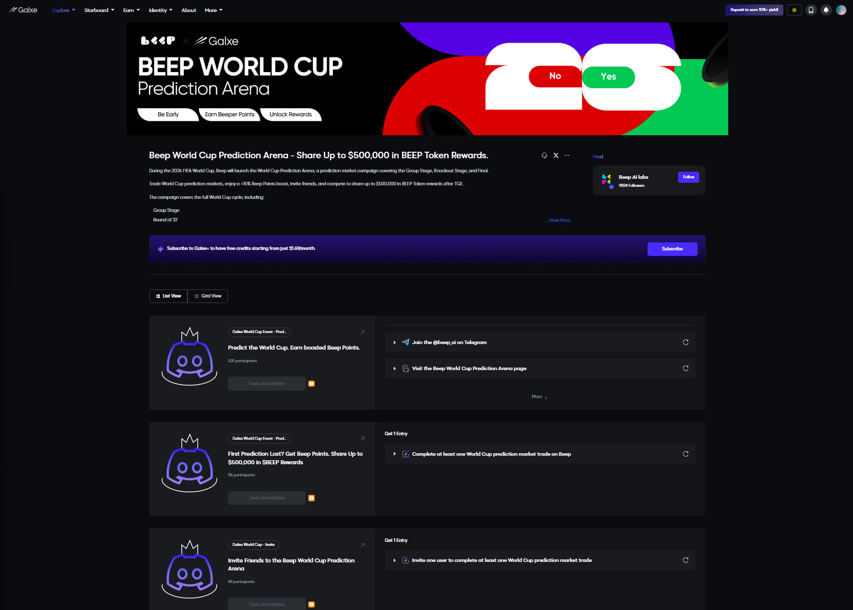 Galxe: World Cup Predict Arena image 1
