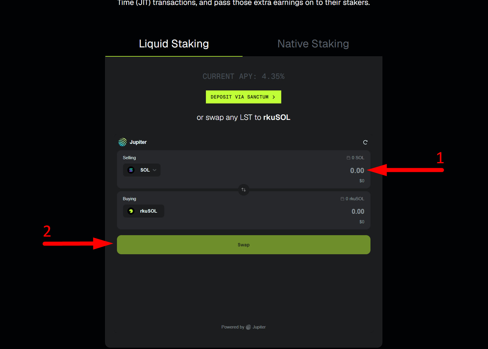 $rkuSOL: Staking image 1