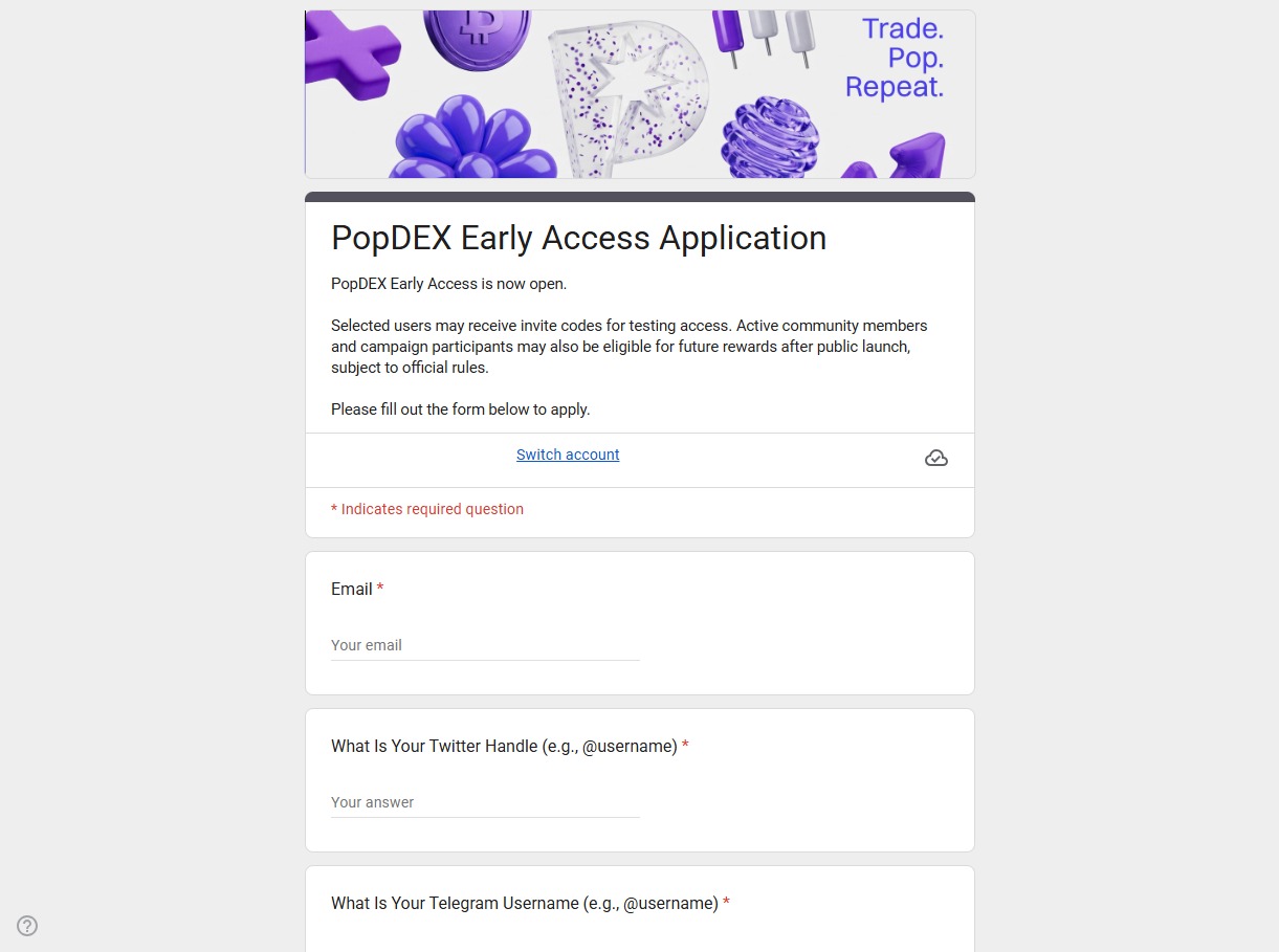 Early Access Form image 1