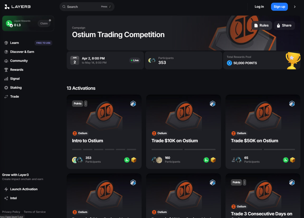 Layer3 x Ostium Trading Competition image 1