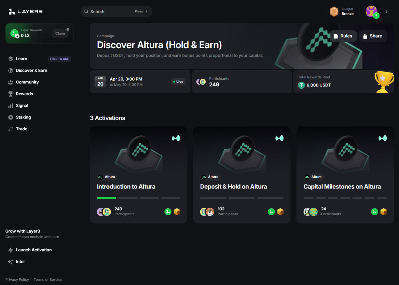 Layer3: Discover Altura (Hold & Earn) image 1