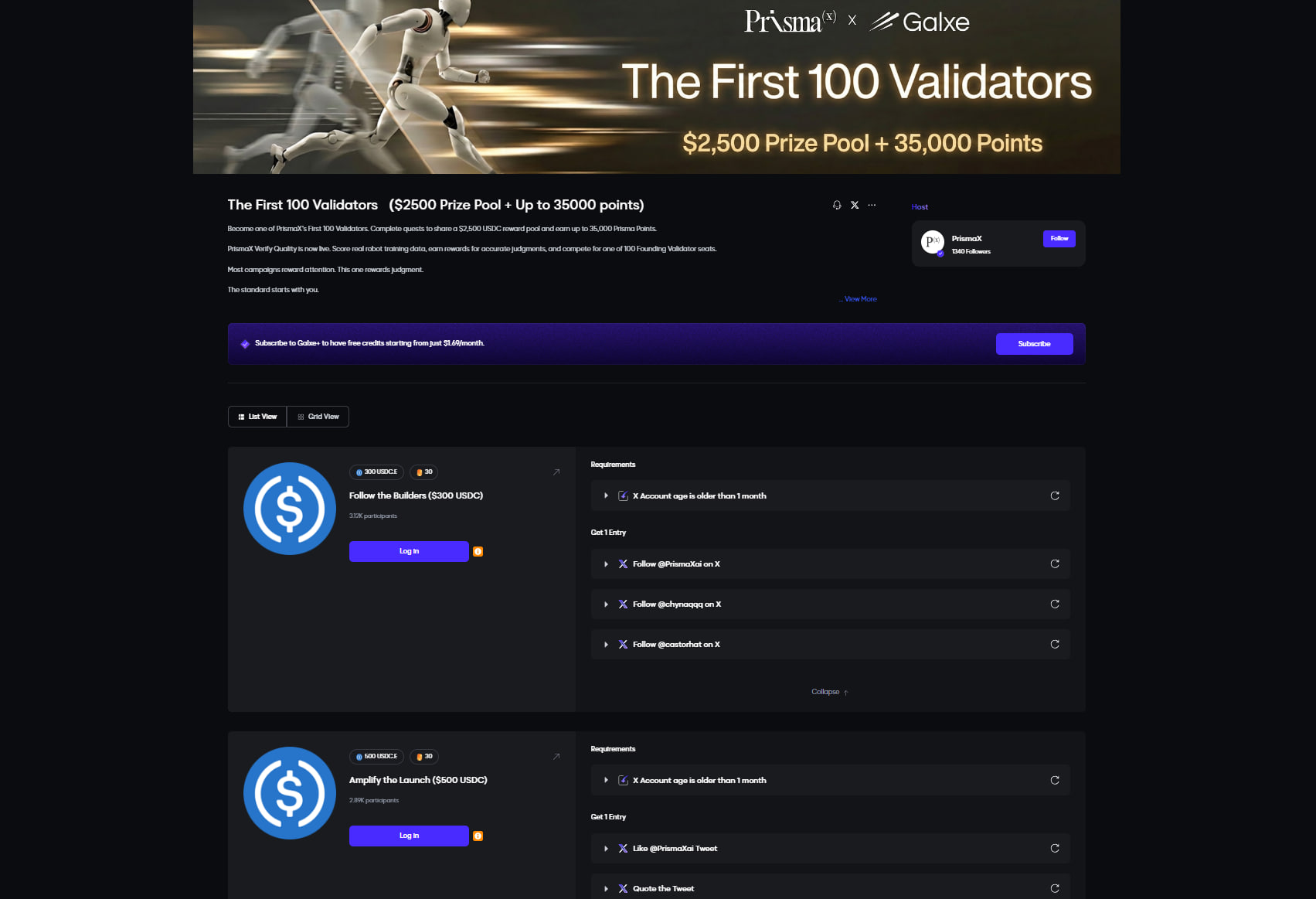 Galxe: The First 100 Validators image 1