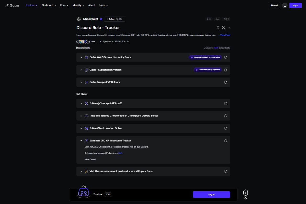 Galxe: Discord Roles Raider & Tracker image 1
