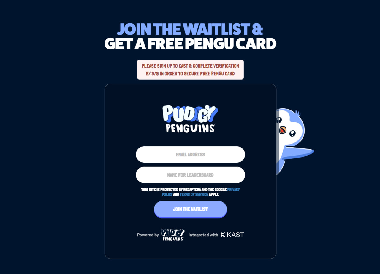 Pengu Card Waitlist image 1